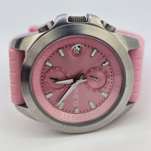ALine Aroha Women\'s Watch‎ 42MM Pink Dial Plastic Bands New Battery HEAVY WATCH main image 14